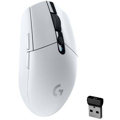 Logitech G304 Lightspeed Wireless Gaming Mouse, Hero Sensor, 12,000 DPI, Lightweight, 6 Programmable Buttons, 250h Battery Life, On-Board Memory, Compatible with PC/Mac - White