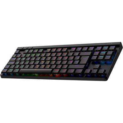 Logitech G G515 Lightspeed TKL Low Profile Wireless Gaming Keyboard, Lightsync RGB, Thin Tenkeyless Design, PBT Keycaps, Tactile Mechanical Switches - Black