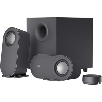 Logitech Z407 Bluetooth Computer Speakers with Subwoofer and Wireless Control, Immersive Sound, Premium Audio with Multiple Inputs, USB Speakers, Black