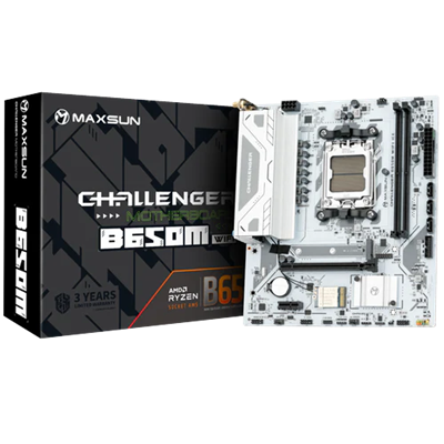 Maxsun Challenger B650M Wifi Ice DDR5 AMD AM5 microATX Motherboard