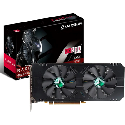 Maxsun RX 580 8GB 2048SP Overseas Edition M.2 Gaming Graphics Card, GDDR5, Dual Fan, 256 bit, 1340 MHz, DirectX 12, 1x DVI, 1x HDMI 2.0b, 3x DisplayPort 1.4a, PCIe 3.0 Interface, Windows 10 Ready