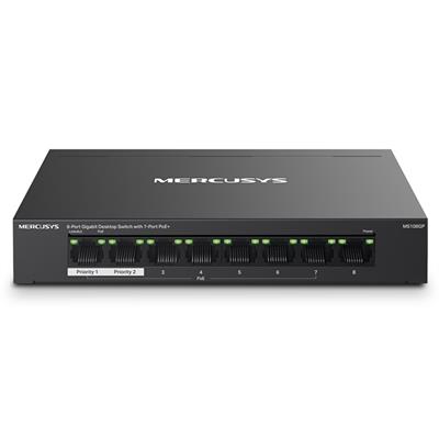 Mercusys MS108GP 8-Port Gigabit Desktop Switch with 7-Port PoE+