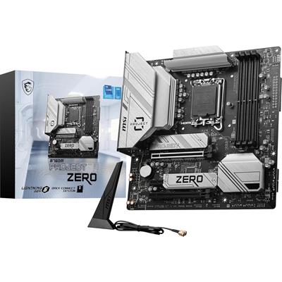 MSI B760M Project Zero Gaming Motherboard (Support 14th/13th/12th Gen Intel Processors, LGA 1700, DDR5, PCIe 5.0, M.2 Slots, 2.5Gbps LAN, USB 3.2 Gen2, HDMI/DP, Wi-Fi 6E, Bluetooth 5.3, mATX)