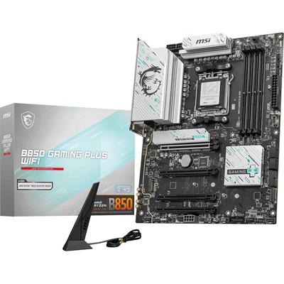 MSI B850 Gaming Plus Wifi Motherboard, ATX - Supports AMD Ryzen 9000/8000/7000 Processors, AM5 - DDR5 Memory Boost 8200+ MT/s (OC), PCIe 5.0 x16 & 4.0 x16, M.2 Gen5, Wi-Fi 7, 5G LAN