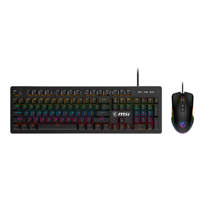 MSI Forge GK300 RGB Gaming Keyboard Mouse Combo - Blue Switches