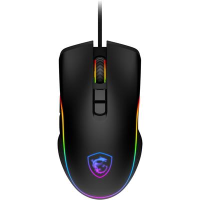 MSI Forge GM300 Lightweight Gaming USB RGB Adjustable up to 7200 DPI Desktop Laptop Gaming Mouse, Black