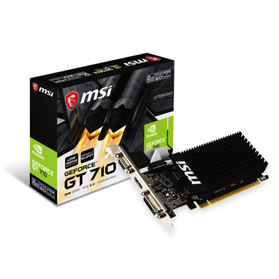 MSI Gaming GeForce GT 710 2GB GDRR3 64-bit HDCP Support DirectX 12 OpenGL 4.5 Heat Sink Low Profile Graphics Card