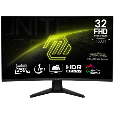 MSI MAG 32C6X - 250Hz 1080p FHD VA 32" Curved Gaming Monitor