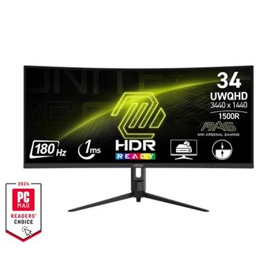 MSI MAG 342CQR E2 - 180Hz 1440p UWQHD VA 34" Curved Gaming Monitor