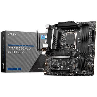 MSI Pro B660M-A Wifi DDR4 Intel 12/13th Gen microATX Motherboard