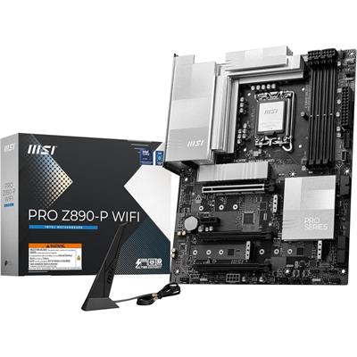 MSI Pro Z890-P WiFi ProSeries Motherboard (Supports Core Ultra Series 2 Intel Processors, LGA 1851, DDR5, PCIe 5.0, M.2, SATA, 5Gbps LAN, USB Type-C, Wi-Fi 7, Bluetooth 5.4, Thunderbolt 4, ATX)