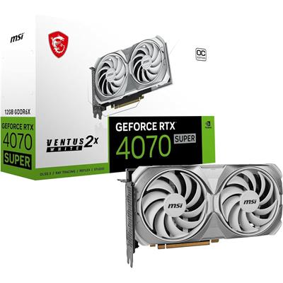MSI GeForce RTX 4070 Super 12GB Ventus 2X White OC Graphics Card