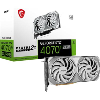 MSI GeForce RTX 4070 Ti Super 16GB Ventus 2X White OC Graphics Card