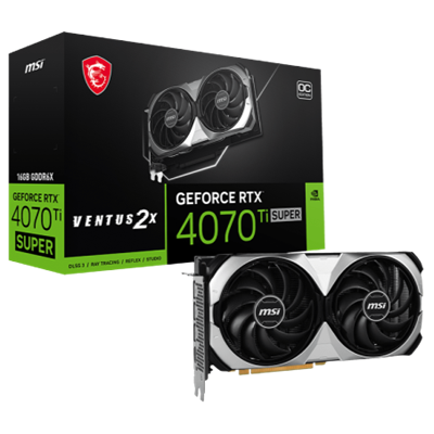 MSI GeForce RTX 4070 Ti Super 16GB Ventus 2X OC Graphics Card