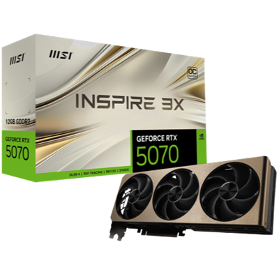 MSI GeForce RTX 5070 12GB Inspire 3X OC Graphics Card