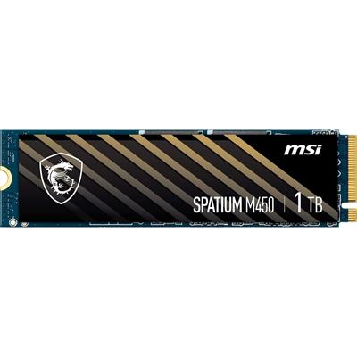 MSI Spatium M450 1TB PCIe 4.0 NVMe M.2 Internal Gaming SSD up to 3600MB/s 3D NAND Up to 600 TBW