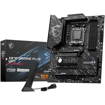 MSI X870 Gaming Plus WiFi Gaming Motherboard (Supports AMD Ryzen 9000/8000/7000 Series Processors, AM5, DDR5, PCIe 5.0, M.2, SATA, 5Gbps LAN, USB-C, Wi-Fi 7, Bluetooth 5.4, Thunderbolt 4, ATX)