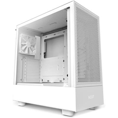 NZXT H5 Flow Compact Mid-Tower ATX Airflow Case - White