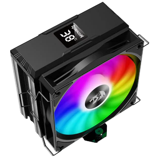 Redragon CC-1013 Digital ARGB CPU Cooler With Temperature Display 12cm RGB Fan 4x Heat Pipes