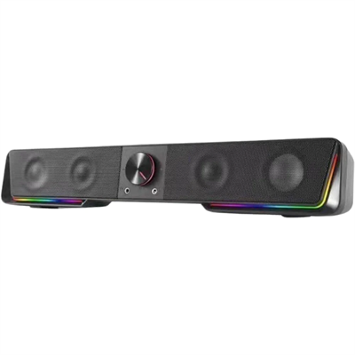 Redragon GS570 Darknets RGB Wireless Bluetooth Sound Bar Speaker, 2.0 Channel, Dual Speakers, Dynamic Lighting, Black