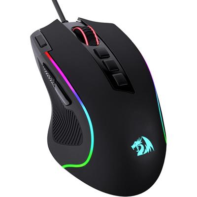 Redragon M612 Predator RGB Gaming Mouse, 8000 DPI Wired Optical Mouse with 11 Programmable Buttons & 5 Backlit Modes, Software Supports DIY Keybinds Rapid Fire Button, Black