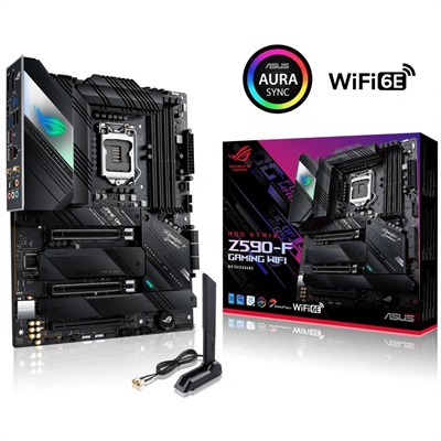 ASUS ROG Strix Z590-F Gaming WiFi (11th & 10th Gen Intel Core, Pentium Gold & Celeron) ATX Motherboard with PCIe 4.0, Wi-Fi 6E, AI Overclocking & Cooling, Thunderbolt 4 and Aura Sync RGB Lighting