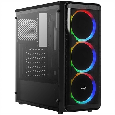 AeroCool SI-5200 Acrylic Edition RGB Mid Tower Chassis ATX Gaming PC Case with 3 ARGB Fan