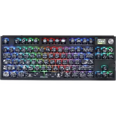 Skyloong GK87 Pro TKL Wireless USB-C Hot Swap Mechanical Keyboard w/Hot Swap Display Screen and Knobs, Bluetooth/2.4GHz/USB-C, Split Space Bar Compatible - Crazy Scientist