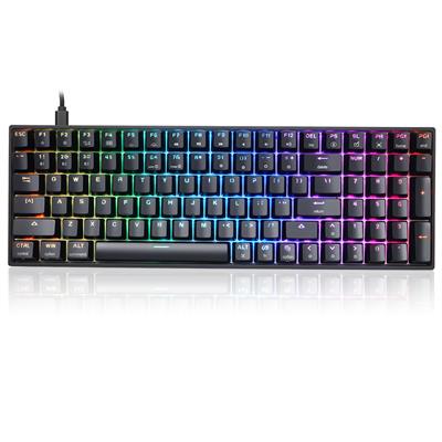 Skyloong GK96 SK96 Wireless Mechanical Gaming Keyboard, Bluetooth/2.4GHz/USB-C, RGB Illuminated LED Backlit Programmable, for PC/Mac Gamer - Black