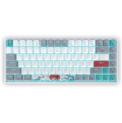 Skyloong SK84S Wireless Bluetooth RGB Mechanical Keyboard - Coral Sea - Brown Switches