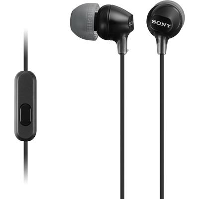 Sony MDR-EX15AP In-Ear Earbuds with Microphone - Black