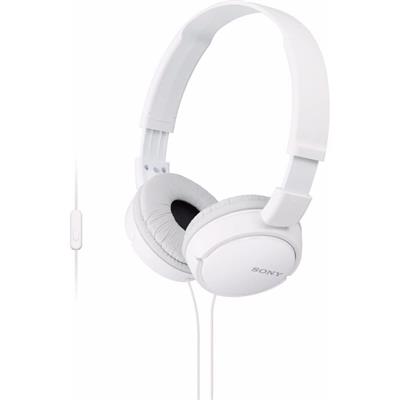 Sony MDR-ZX110AP Wired On-Ear Headphones with Mic - White (Box Open)