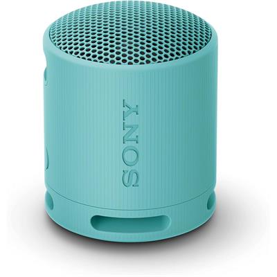 Sony SRS-XB100 Wireless Bluetooth Portable Lightweight Super-Compact Travel Speaker, Durable IP67 Waterproof & Dustproof Shower Speaker, 16 Hour Battery, Versatile Strap, & Hands-free Calling - Blue