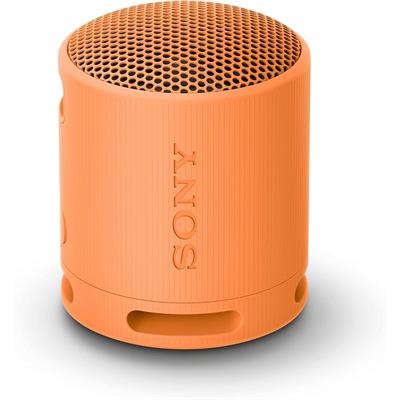 Sony SRS-XB100 Wireless Bluetooth Portable Lightweight Super-Compact Travel Speaker, Durable IP67 Waterproof & Dustproof Shower Speaker, 16 Hour Battery, Versatile Strap, & Hands-free Calling - Orange