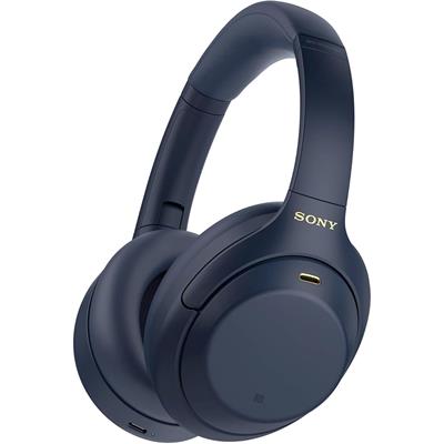 Sony WH-1000XM4 Noise Cancelling Wireless Headphones, 30hr Battery Life, Over Ear Style, Optimized for Alexa and Google Assistant, Built-in mic for Calls - Midnight Blue