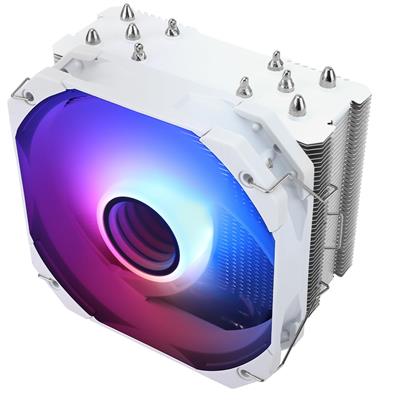 Thermalright Assassin King 120 Mini White ARGB V3 CPU Air Cooler, 1500RPM Speed, 5 Heat Pipes, 120mm PWM Fan CPU Cooler, Infinity Mirror ARGB, for AMD AM4 AM5 & Intel 1700/1150/1151/1200, CPU PC Cooling