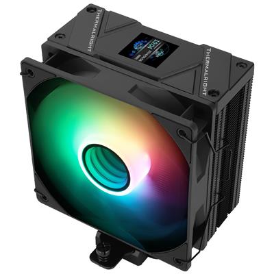 Thermalright Assassin Spirit 120 Vision Black ARGB CPU Air Cooler with 1.54 inch IPS Display, 120mm PWM Fan, Support Intel LGA1700/1150/1151/1200/1851, AMD AM4/AM5