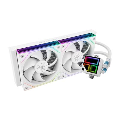 Thermalright Frozen Infinity 240 White Liquid CPU Cooler, Double PWM Fans with 2000RPM, Desktop CPU AIO Cooler, for AM4/AM5 & Intel LGA1150/1151/1200/2011/1700/1851, Infinity Mirror PC CPU Water Cooler