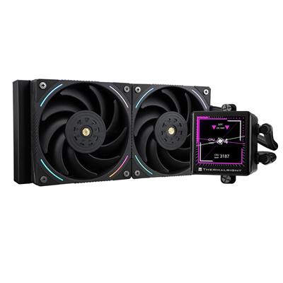 Thermalright Frozen Vision 240 Black AIO Water Cooler, Liquid CPU Cooler, Double PWM Fans CPU Water Cooler, 2.88 inch IPS LCD Screen, 2150RPM High Speed, for AMD/AM4/AM5 & Intel 1150/1151/1200/2011/1700