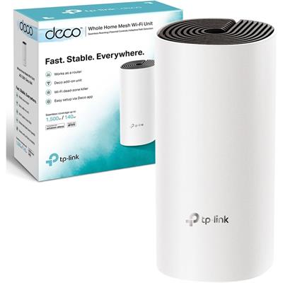 TP-Link Deco M4 Wi-Fi 5 Router, Dual Band Up to 1167 Mbps, Wifi Extender as Add on, Coverage up to 1,500 ft² /140 m², Connect 100 devices, Built Up WiFi Mesh System with all Deco, Parental Controls