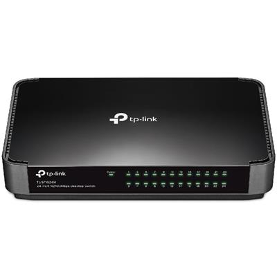 TP-Link TL-SF1024M 24-Port Fast Ethernet Unmanaged Switch, Plug and Play, Desktop