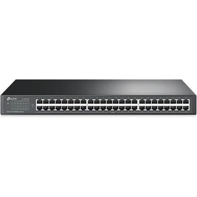 TP-Link TL-SF1048 48 Port 10/100Mbps Fast Ethernet Switch, Plug and Play, Rackmount, Sturdy Metal w/ Shielded Ports, Fanless, Unmanaged