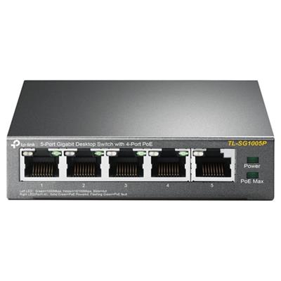 TP-Link TL-SG1005P 5-Port Gigabit Desktop Switch with 4-Port PoE