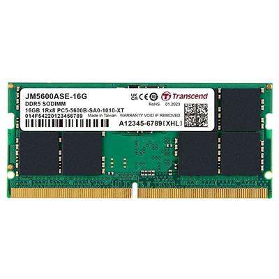 Transcend JetRam 16GB 5600MHz C46 DDR5 SO-DIMM Laptop Memory