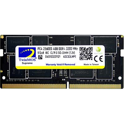 TwinMOS 4GB 3200MHz C22 DDR4 SO-DIMM Laptop Memory