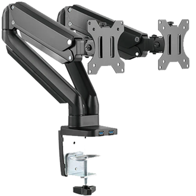 Twisted Minds Premium Dual Gas Spring Pole Mounted Monitor Arm