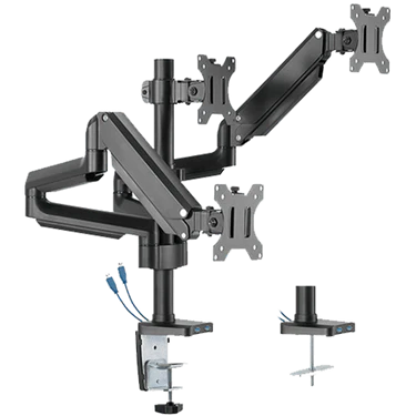 Twisted Minds Triple Aluminum Slim Mechanical Spring USB Monitor Arm