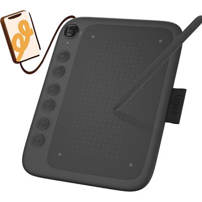Ugee Q6 6.5x4 inch Drawing Tablet for Android Phone with 6 Hot Keys,Graphic Tablet Adjustable Drawing Mode Writing Tablet Mobile Drawing/Online Class/Office Notes Compatible with Mac/Windows/Chrome