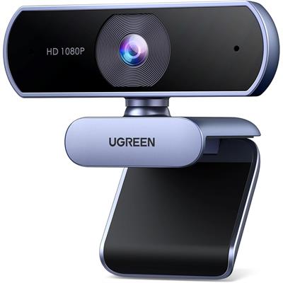 Ugreen 1080P Webcam with Microphone, Full HD USB Web Camera, Adjustable FOV, Noise-Canceling, Plug and Play, Auto Light Correction, Video Webcam for Streaming/Conferencing, Zoom/Skype/YouTube, Desktop