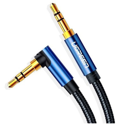 Ugreen 3.5mm Male to 3.5mm Male Cable Gold Plated Metal Case with Braid 1.5M (Blue)